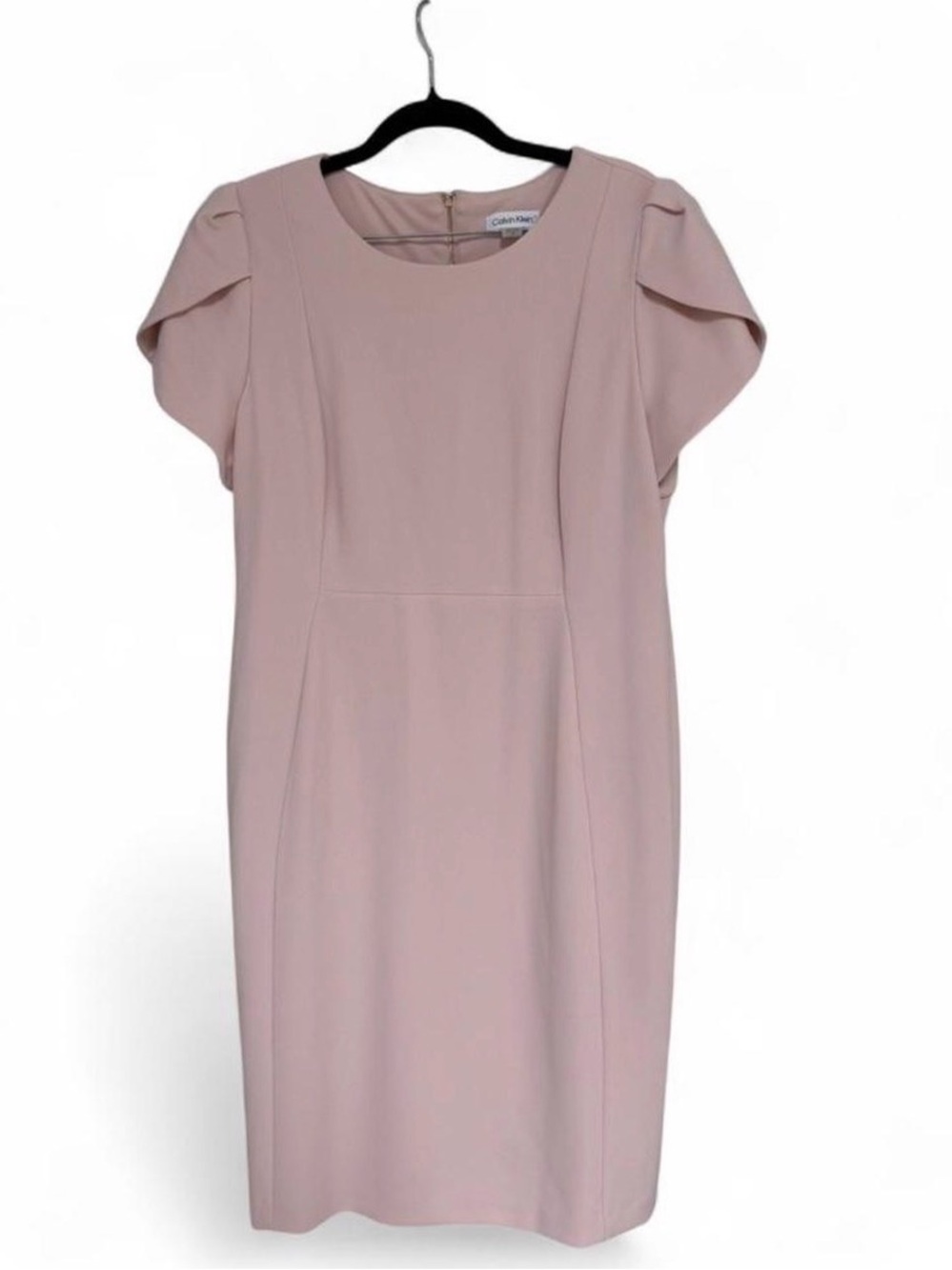 Calvin Klein Blush Pink Midi Sheath Dress